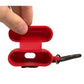 Red Silicone Rubber Logo Embossed Airpods Case