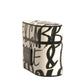 Black White Leather Scribble Embossed Logo Airpods Case