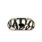 Black White Leather Scribble Embossed Logo Airpods Case