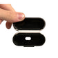 Black White Leather Scribble Embossed Logo Airpods Case