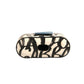 Black White Leather Scribble Embossed Logo Airpods Case