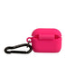 Pink Silicone Rubber Logo Embossed Airpods Case