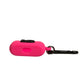Pink Silicone Rubber Logo Embossed Airpods Case