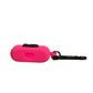 Pink Silicone Rubber Logo Embossed Airpods Case