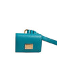 Green Logo Plaque Leather Gold Metal Strap Airpods Case