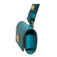 Green Logo Plaque Leather Gold Metal Strap Airpods Case