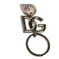Silver Brass DG Logo Keychain Metal Ring Keyring