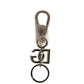 Silver Brass DG Logo Keychain Metal Ring Keyring