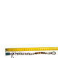 Silver Brass Chain Beaded Logo Plaque Keychain Keyring