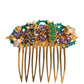 Gold Brass Crystals Hair Stick Comb