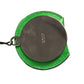 Green Calfskin Leather Round Logo Hand Mirror Holder