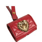 Black Leather Devotion Heart Strap Airpod Case