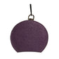 Purple Calfskin Leather Round Logo Hand Mirror Holder