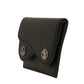 Black Leather Card Case Keychain Key Holder
