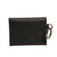 Black Leather Card Case Keychain Key Holder