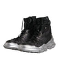 Black Nylon Galileo High Top Sneakers Shoes