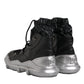 Black Nylon Galileo High Top Sneakers Shoes