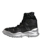 Black Nylon Galileo High Top Sneakers Shoes