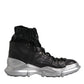 Black Nylon Galileo High Top Sneakers Shoes