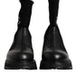 Black DG Logo Horse Sock Ankle Boots Shoes