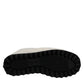 White Plush Logo Padded Mid Calf Boots Shoes