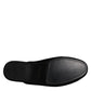 Black Viscose Velvet Slides Flat Slipper Shoes
