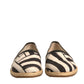 Black White Stripes Slip On Espadrille Shoes
