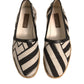 Black White Stripes Slip On Espadrille Shoes
