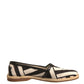 Black White Stripes Slip On Espadrille Shoes