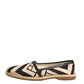 Black White Stripes Slip On Espadrille Shoes