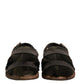 Green Gazelle Hair Leather Flats Sandals Shoes