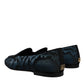 Blue Black Flats Men Loafers Dress Shoes
