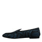 Blue Black Flats Men Loafers Dress Shoes