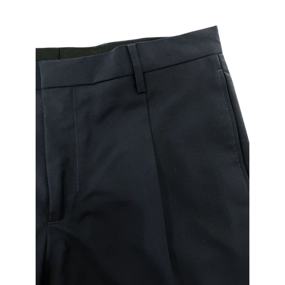Blue Virgin Wool Men's Trouser