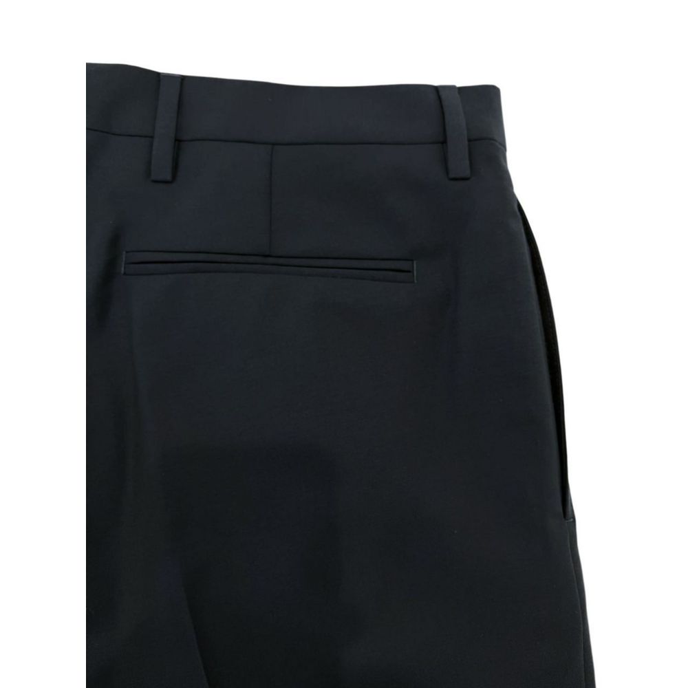 Blue Virgin Wool Men's Trouser