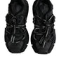 Black Low Top Space Lace Up Sneakers Shoes