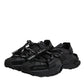 Black Low Top Space Lace Up Sneakers Shoes