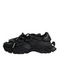 Black Low Top Space Lace Up Sneakers Shoes