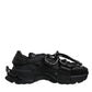 Black Low Top Space Lace Up Sneakers Shoes