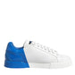 White Blue Portofino Leather Sneakers Shoes