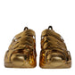Gold Daymaster Leather Low Top Sneakers Shoes