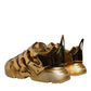 Gold Daymaster Leather Low Top Sneakers Shoes
