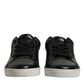 Black London Nappa Leather Men Sneakers Shoes