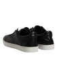 Black London Nappa Leather Men Sneakers Shoes