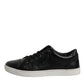 Black London Nappa Leather Men Sneakers Shoes