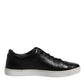 Black London Nappa Leather Men Sneakers Shoes