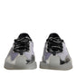 Silver Black Nylon NS1 Low Top Sneakers Shoes