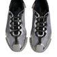 Silver Black Nylon NS1 Low Top Sneakers Shoes