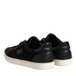 Black Logo Suede Leather Men Sneakers Shoes
