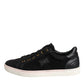 Black Logo Suede Leather Men Sneakers Shoes